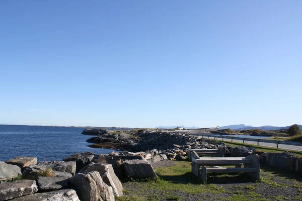 Atlantic Ocean Road Located Norway Spectacular Road — Photo