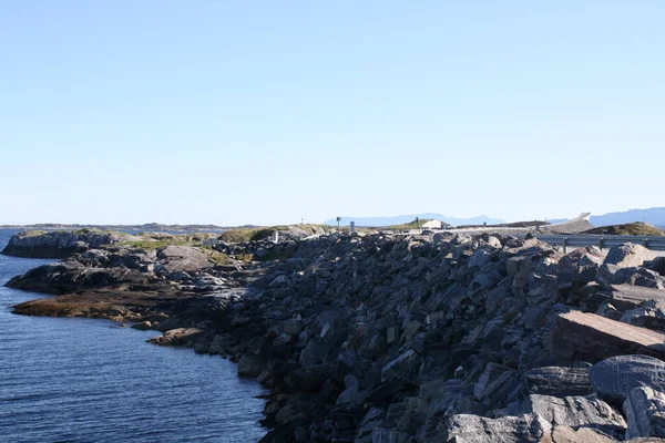 Atlantic Ocean Road Located Norway Spectacular Road — Photo