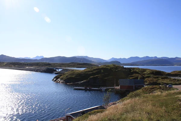 Atlantic Ocean Road Located Norway Spectacular Road — Foto de Stock