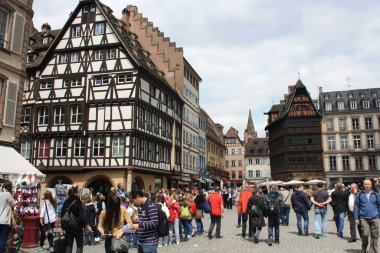 Strasbourg, a city in northern France bordering Germany.