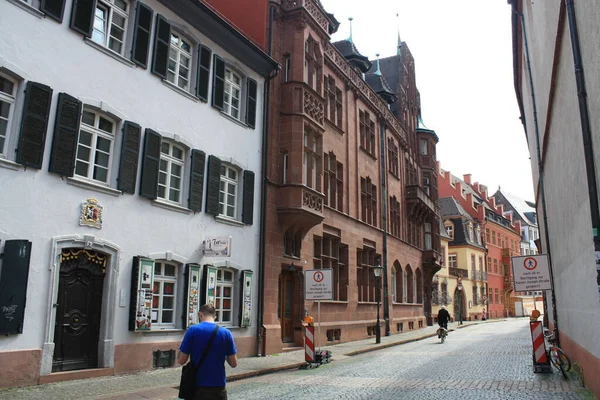 Freiburg City Beautiful Medieval Quarter Middle Black Forest Germany — Stock Photo, Image