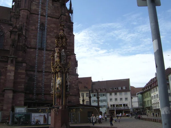 Freiburg Miasto Piękną Średniowieczną Dzielnicą Środku Czarnego Lasu Niemcy — Zdjęcie stockowe