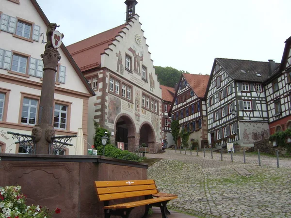 Schiltach Μια Πολύ Χαριτωμένη Μικρή Γερμανική Πόλη — Φωτογραφία Αρχείου