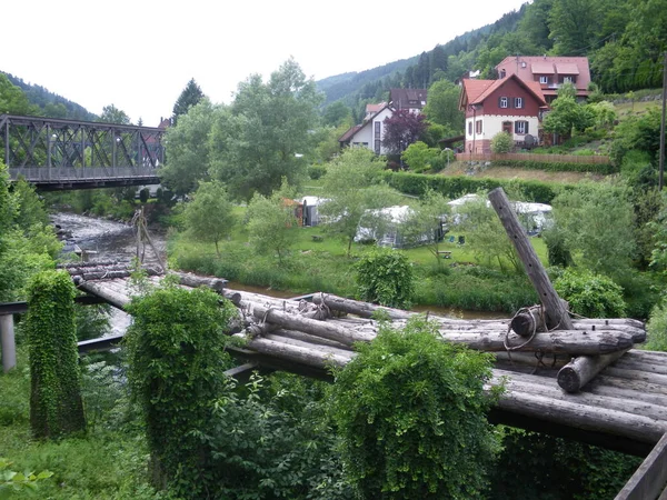 Schiltach Egy Nagyon Aranyos Kis Német Város — Stock Fotó