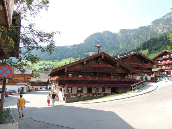 Alpbach Miasto Tyrolu Austria — Zdjęcie stockowe