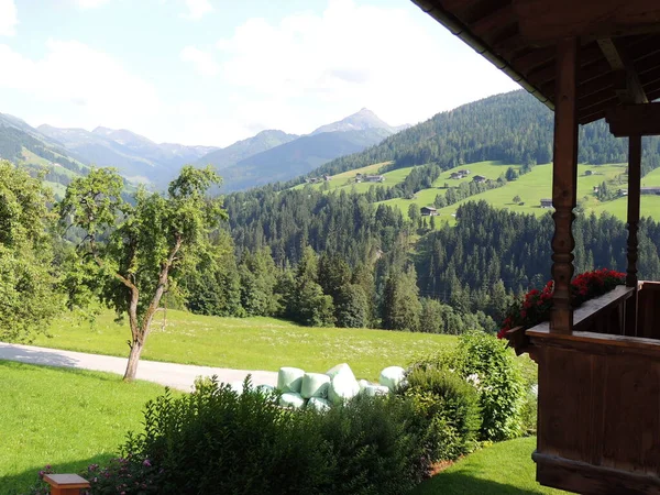 Alpbach Miasto Tyrolu Austria — Zdjęcie stockowe