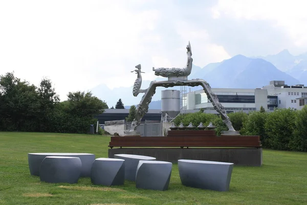 Wattens Una Ciudad Tirol Austria Que Alberga Fábrica Museo Swarovski — Foto de Stock