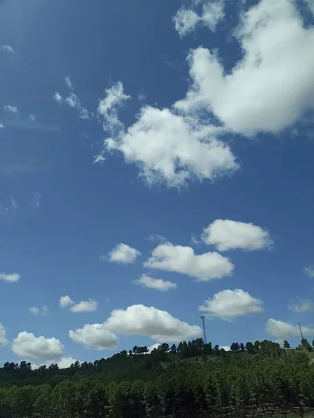 Paisajes Castilla Con Hermoso Cielo Primaveral —  Fotos de Stock