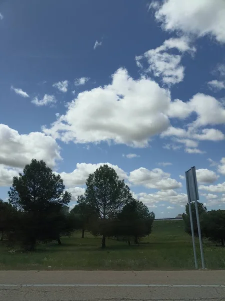 Landscapes Castilla Its Beautiful Spring Sky — Stock Photo, Image