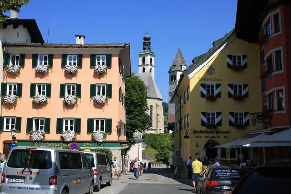 Kitzbuhel Město Rakouském Tyrolsku — Stock fotografie