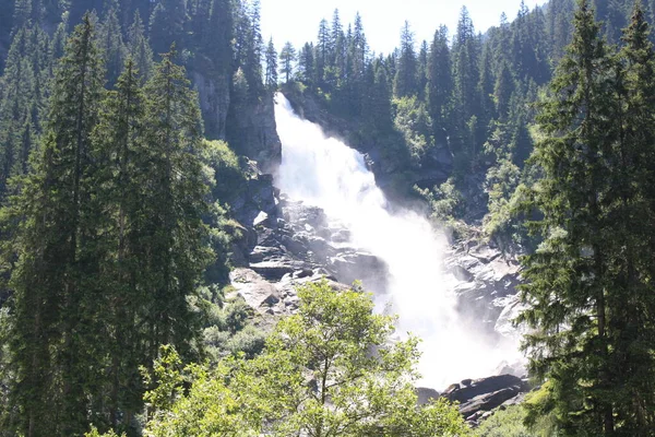 Krimml Falls Österrikes Högsta Vattenfall — Stockfoto
