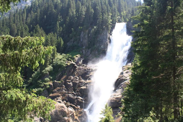 Krimml Watervallen Hoogste Waterval Van Oostenrijk — Stockfoto