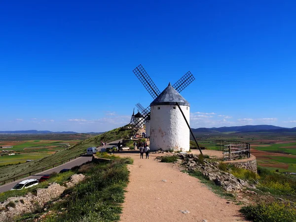 Consuegra Hiszpańskie Miasto Słynie Wiatraków — Zdjęcie stockowe