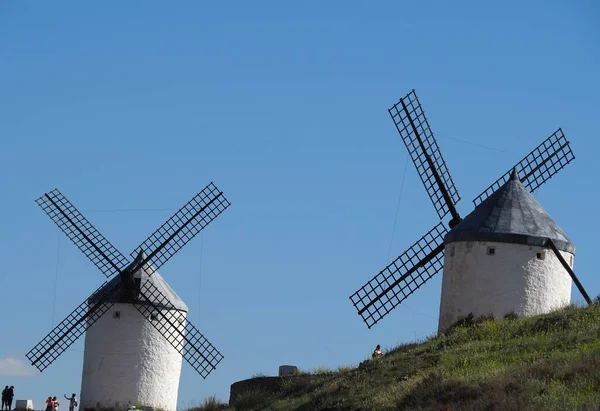 Consuegra Kota Spanyol Terkenal Karena Kincir Anginnya — Stok Foto