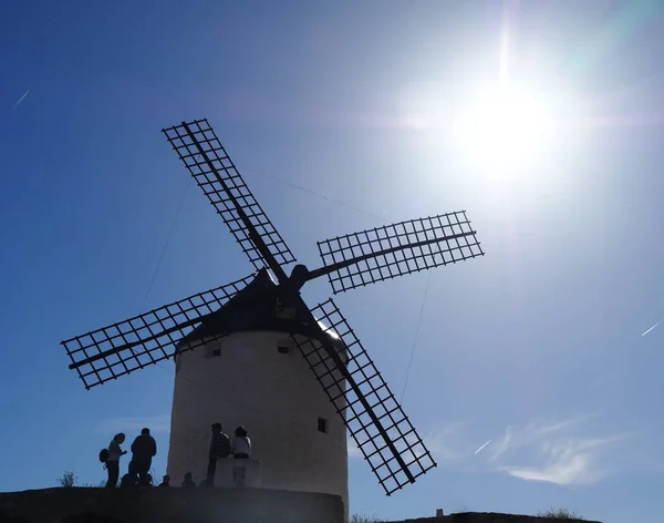 Consuegra Hiszpańskie Miasto Słynie Wiatraków — Zdjęcie stockowe