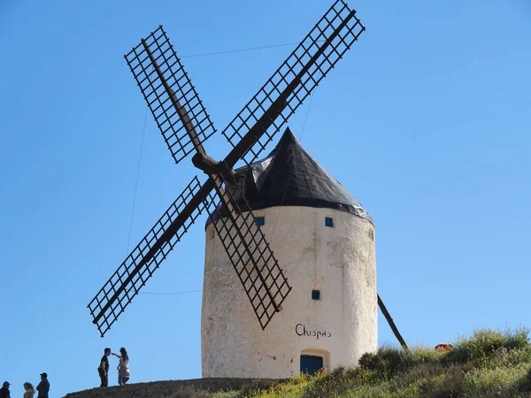 Consuegra Kota Spanyol Terkenal Karena Kincir Anginnya — Stok Foto