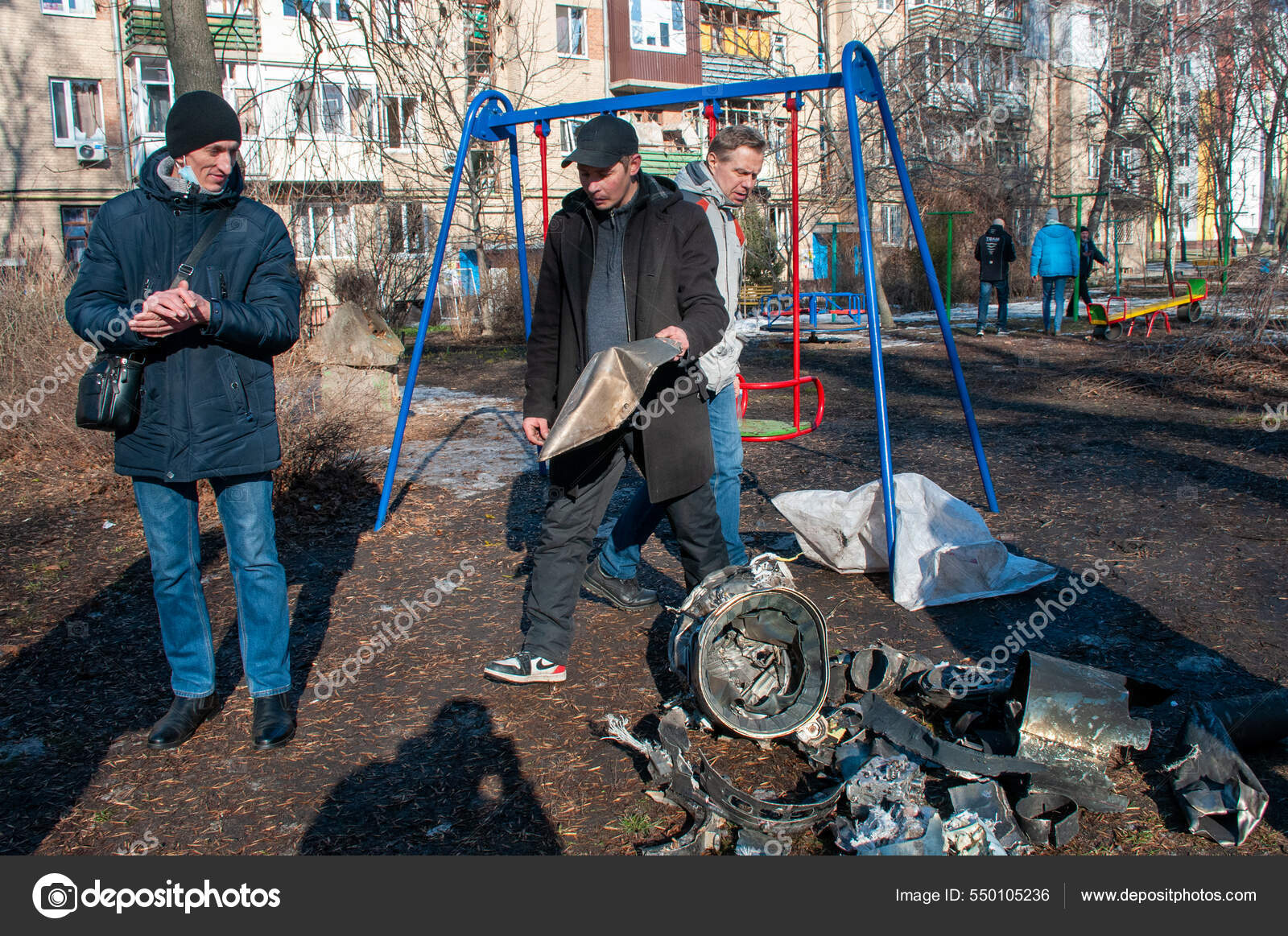 Kharkiv Ukraine 24Th February 2022The Wreckage Rocket Playground â Free Stock Photo