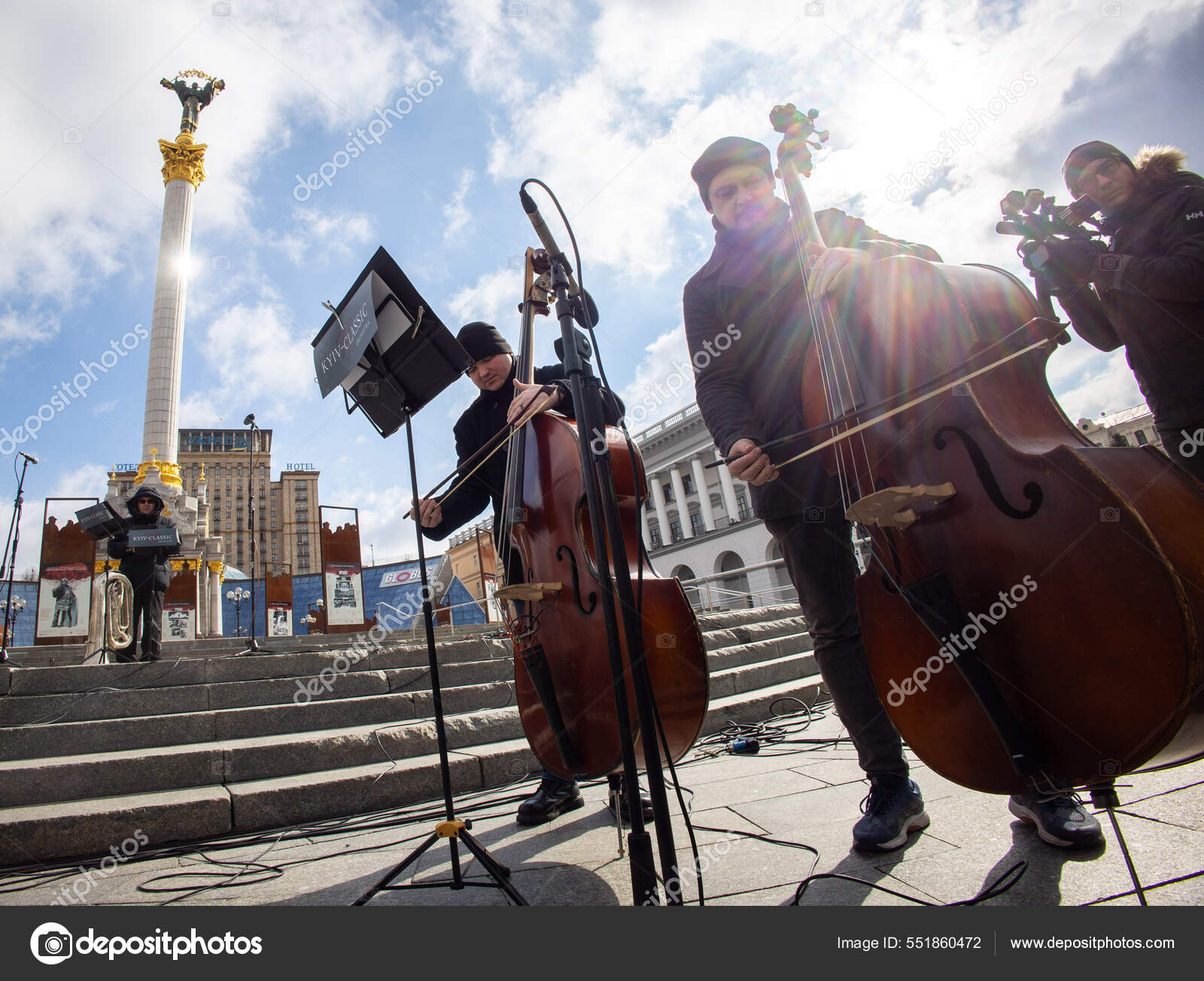 Kyiv Ukraine March 2022 Concert Free Sky Maidan Nezalezhnosti Kyiv