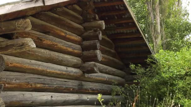 Artvin Cevizli村の木造住宅の連動壁の4Kショット — ストック動画
