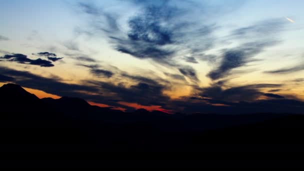 Закат Время Солнца Фон Светлая Природа Время Небесные Облака — стоковое видео