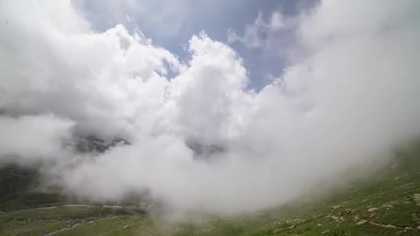 Kavron Plateau Παγετώνας Λίμνη Time Lapse Πυροβόλησε Σύννεφα Time Lapse — Αρχείο Βίντεο