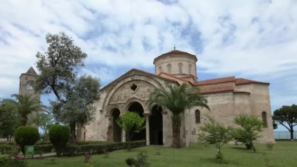 Turquía Trabzon Santa Sofía Iglesia Time Lapse — Vídeos de Stock
