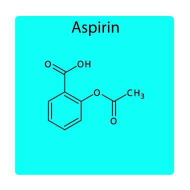 Fenilbutazon moleküler iskelet yapısı, ankilozan spondilit, romatoid artrit, gut, osteoartrit, ağrı, şişkinlik tedavisinde kullanılan NSAID ilacı. Vektör illüstrasyonu.