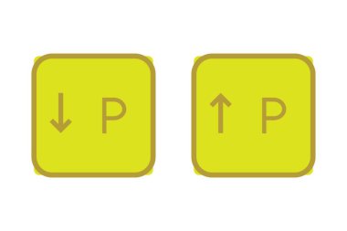 Hiperfosfatemi ve Hipofosefâtemi Fosfor P fazlalığı ve açık elektrolit bozukluğu, sarı ok vektör çizimi