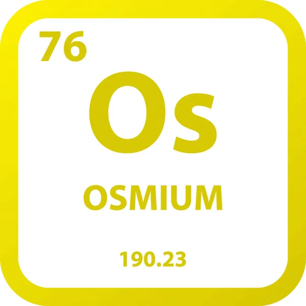 Oオスミウム遷移金属化学元素周期表 単純なフラット正方形のベクトル図 研究室 科学や化学クラスのためのモル質量と原子番号を持つ単純なクリーンスタイルのアイコン — ストックベクタ