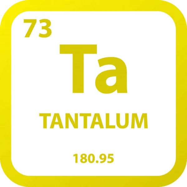 Tantal Transition Metal Chemical Element Periodensystem Einfache Flache Quadratische Vektordarstellung — Stockvektor