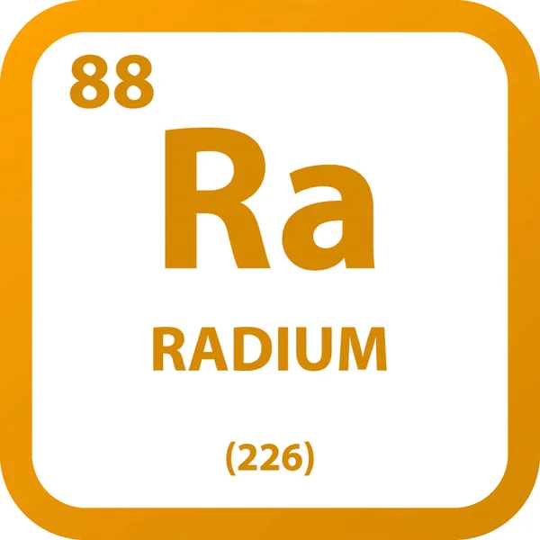 Radium Alkáli Föld Fém Kémiai Elem Periódusos Táblázat Egyszerű Lapos — Stock Vector