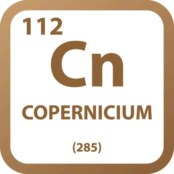 Copernicium Chemical Element Periódusos Táblázat Egyszerű Lapos Négyzet Vektor Illusztráció — Stock Vector