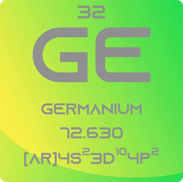 Germanium Metalloid Kimyasal Element Periyodik Tablosu Basit Düz Kare Vektör — Stok Vektör