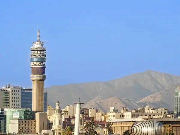 Torre Entel Bajo Cielo Azul — Fotografia de Stock