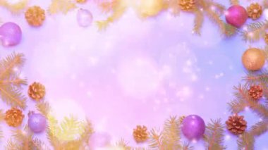 Sihirli Noel arkaplanı güzel ışıltılı bokeh, dekorasyonlar yeni yıl fotokopi alanı