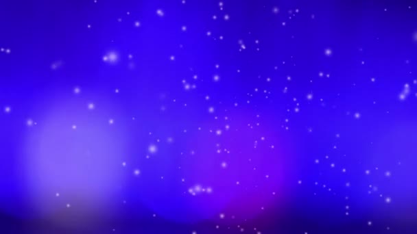 祭りの背景青アニメーションコピースペース 雪の結晶とクリスマスの背景 — ストック動画