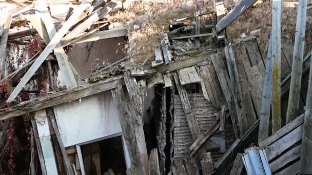 Maison Ruinée Après Les Cataclysmes Maison Après Ouragan — Video