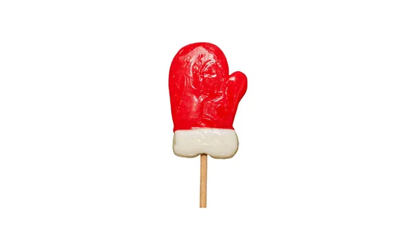 Lollipop Navidad Aislado Fondo Blanco Tradicional Año Nuevo Caramelo Lollipop — Foto de Stock