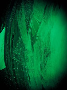 Göz dikey arka plan yeşil akrilik boya, doku aşınmış duvar