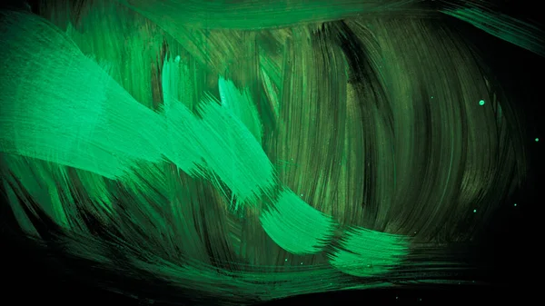 아크릴 페인트 검은색 녹색의 스펀지와 창조적 창조적 — 스톡 사진