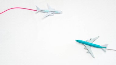 İz bırakan uçaklar, kopyalama uzayı. Havayolu seyahat kavramı