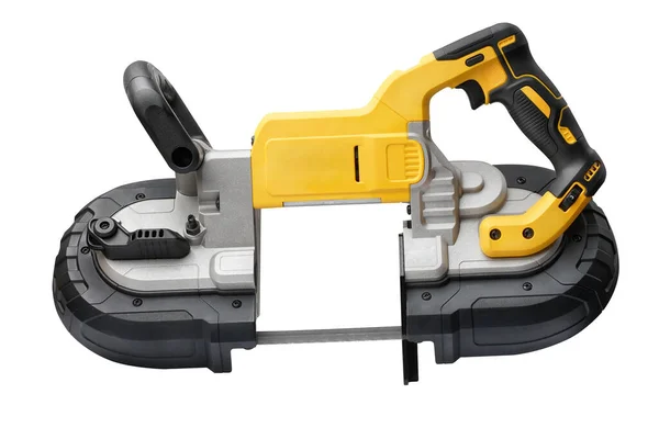 Power Tool Deep Cut Kompakt Szalagfűrész Vezeték Nélküli Szalagfűrész Fehér — Stock Fotó