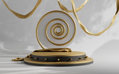 3d soyut platform podyum ürün sunum arkaplanı oluşturma