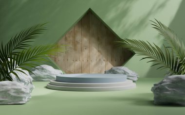 3d rendering abstract platform podium product presentation backdrop