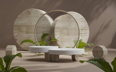 3d rendering abstract platform podium product presentation backdrop