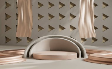 3d rendering abstract platform podium product presentation backdrop