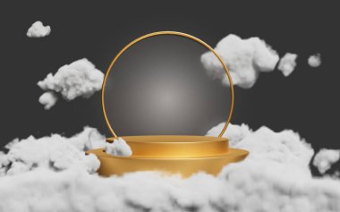 3d soyut platform podyum ürün sunum arkaplanı oluşturma