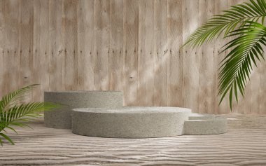 3d soyut platform podyum ürün sunum arkaplanı oluşturma