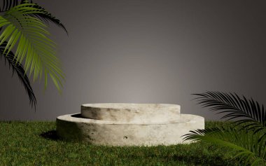 3d soyut platform podyum ürün sunum arkaplanı oluşturma