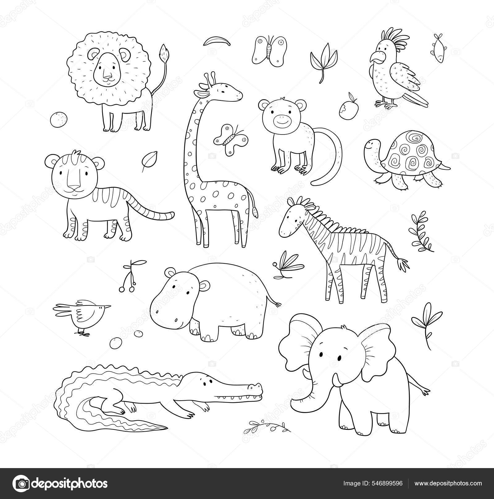illustration of sea animals in zoo in a beautiful nature Stock Vector Image  & Art - Alamy
